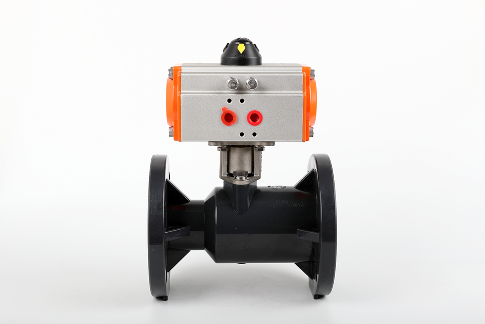 畜禽良种场气动法兰一体球阀